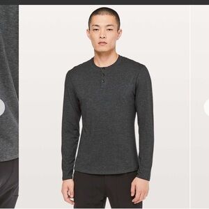 NWOT Lululemon 5 Year Basic Long Sleeve Henley
Heathered Black